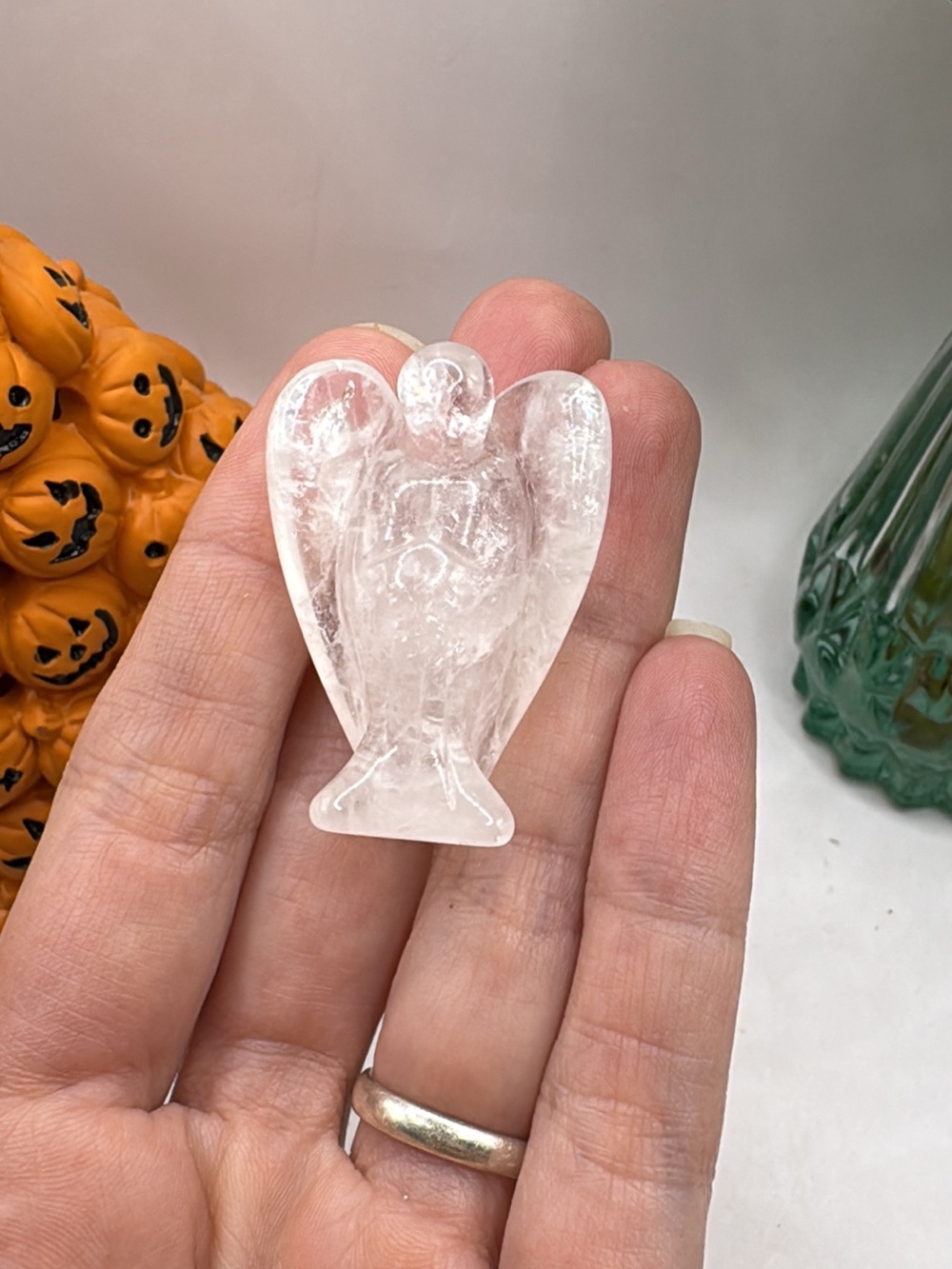Clear quartz Crystal Angel Figurine - Home Accents